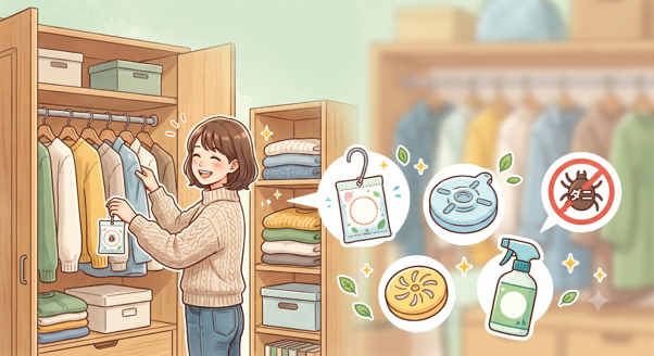 クローゼットの防虫剤おすすめ5選｜ダニよけはできる？選び方・使い方も解説